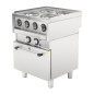 Fourneau électrique 4 feux sur four à convection Buffalo Série 600