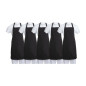 Tabliers bavette en polycoton Whites noirs (lot de 5)