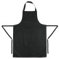 Tabliers bavette en polycoton Whites noirs (lot de 5)