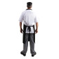 Tabliers bavette en polycoton Whites noirs (lot de 5)