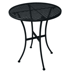 Table bistro ronde en acier ajouré Bolero noire 600mm (lot de 15)