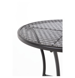 Table bistro ronde en acier ajouré Bolero noire 600mm (lot de 15)
