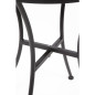 Table bistro ronde en acier ajouré Bolero noire 600mm (lot de 15)