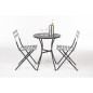 Table bistro ronde en acier ajouré Bolero noire 600mm (lot de 15)