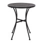 Table bistro ronde en acier ajouré Bolero noire 600mm (lot de 15)