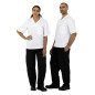 Pantalons de cuisinier mixtes en polycoton Whites Vegas noirs M (lot de 5)