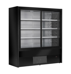 Vitrine libre-service réfrigérée Zoin Cervinho noire avec portes coulissantes 1000mm