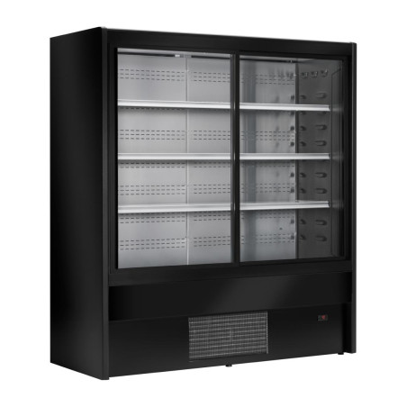 Vitrine libre-service réfrigérée Zoin Cervinho noire avec portes coulissantes 1000mm