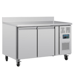 Table réfrigérée positive 2 portes Polar Série U avec dosseret 282L