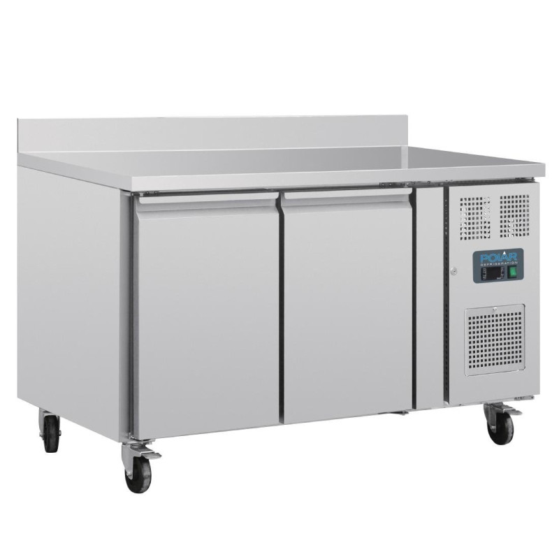 Table réfrigérée positive 2 portes Polar Série U avec dosseret 282L