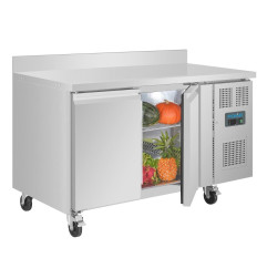 Table réfrigérée positive 2 portes Polar Série U avec dosseret 282L
