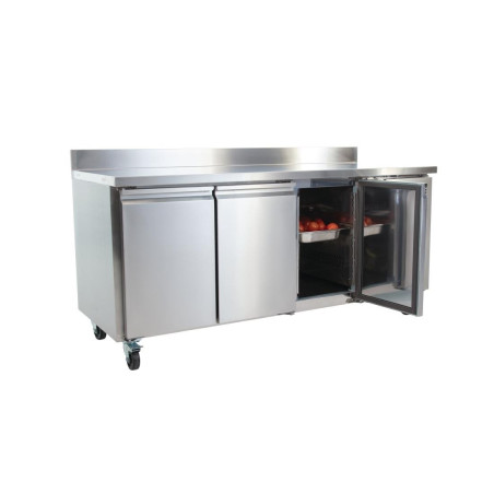 Table réfrigérée positive 3 portes Polar Série U avec dosseret 417L