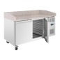 Comptoir à pizza 2 portes avec dessus en granit  Polar Série U 428L
