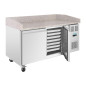 Comptoir à pizza 2 portes avec dessus en granit  Polar Série U 428L