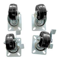 Ensemble de 4 roulettes standard et freinées Polar
