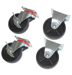 Standard polaire et roulettes freinées (ensemble de 4)