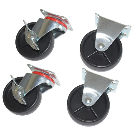 Standard polaire et roulettes freinées (ensemble de 4)
