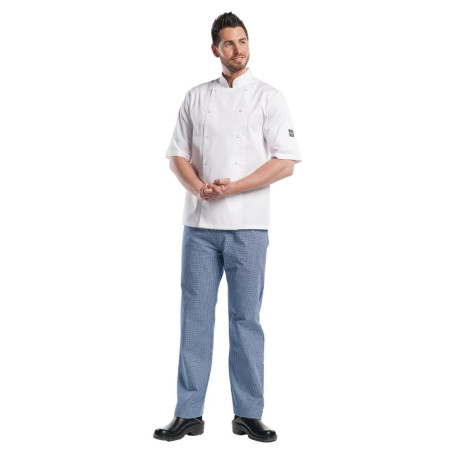 Veste de cuisine mixte Chaud Devant Hilton Poco manches courtes blanche L