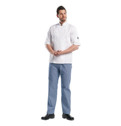 Veste de cuisine mixte Chaud Devant Hilton Poco manches courtes blanche XL
