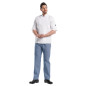 Veste de cuisine mixte Chaud Devant Hilton Poco manches courtes blanche XL