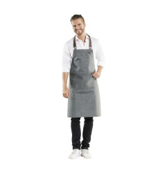 Tablier bavette mixte Chaud Devant Forene gris denim 70x90cm 