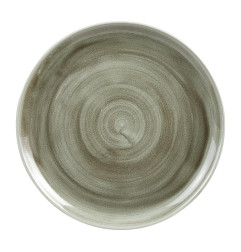 Assiettes rondes Churchill Stonecast Patina Antique Green 324mm (Lot de 6)