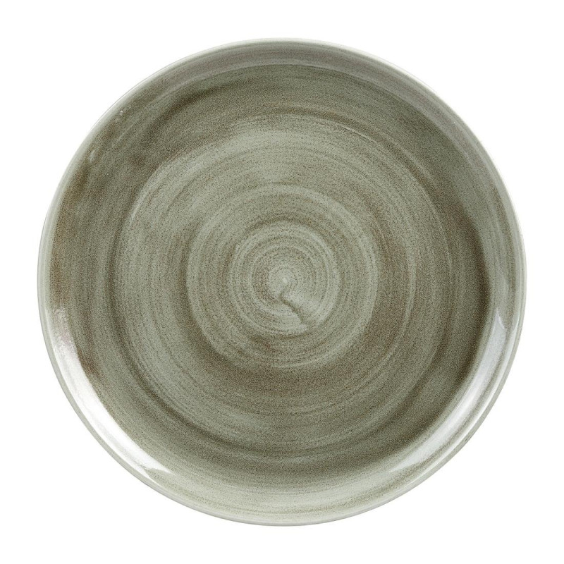 Assiettes rondes Churchill Stonecast Patina Antique Green 324mm (Lot de 6)