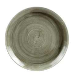 Assiettes rondes Churchill Stonecast Patina Antique Green 260mm (Lot de 12)