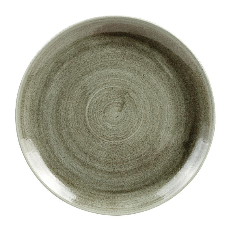 Assiettes rondes Churchill Stonecast Patina Antique Green 260mm (Lot de 12)