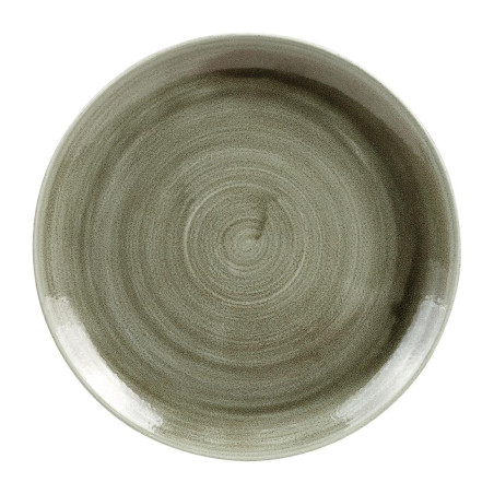 Assiettes rondes Churchill Stonecast Patina Antique Green 260mm (Lot de 12)