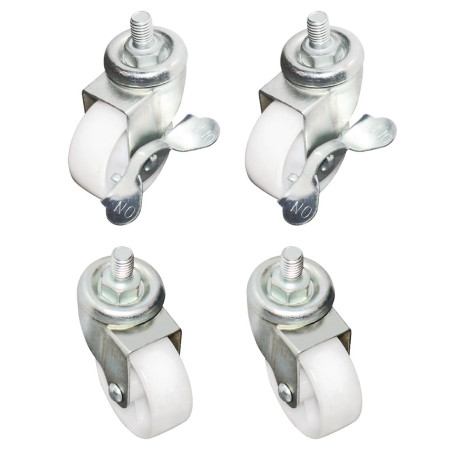 Ensemble de roulettes standard avec frein Polar (lot de 4)