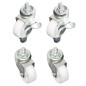 Ensemble de roulettes standard avec frein Polar (lot de 4)