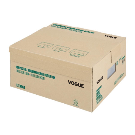 Rouleaux biodégradables emballage sous vide Vogue avec boîte de découpe Vogue 2 x 30 m
