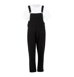 Salopette à plastron et bretelles en toile de coton Southside noir L