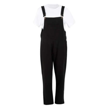 Salopette à plastron et bretelles en toile de coton Southside noir L