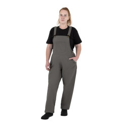 Salopette à plastron et bretelles en toile de coton Southside kaki L