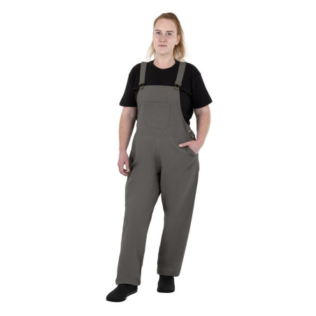 Salopette à plastron et bretelles en toile de coton Southside kaki L
