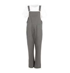 Salopette à plastron et bretelles en toile de coton Southside kaki XL
