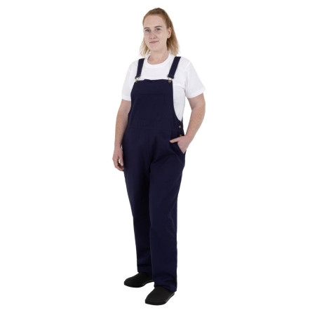 Salopette à plastron et bretelles en toile de coton Southside bleu marine XL