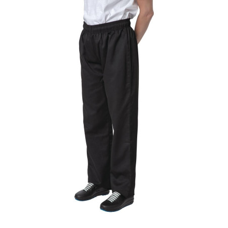 Pantalon de cuisine noir Nisbets Essentials XL