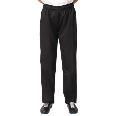Pantalon de cuisine noir Nisbets Essentials XL