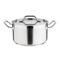 Braisière inox avec couvercle Nisbets Essentials 24 cm
