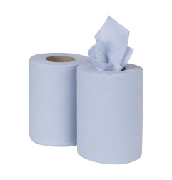 Bobines bleues à alimentation centrale Nisbets Essentials 2 plis 320 feuilles (lot de 2)