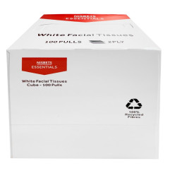 Boîtes carrées de mouchoirs blancs Nisbets Essentials 100 feuilles (36 boîtes)