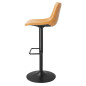 Tabourets de bar réglables Bolero Diego vintage camel (lot de 2)