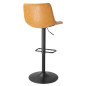 Tabourets de bar réglables Bolero Diego vintage camel (lot de 2)