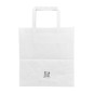 Sacs en papier blanc moyens avec poignées plates Fiesta Recyclable (lot de 250)