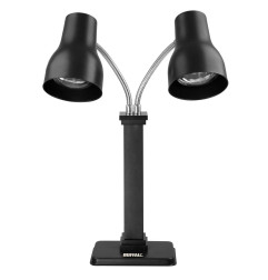 Lampe chauffante double sur pied Buffalo noir mat 2x250 W