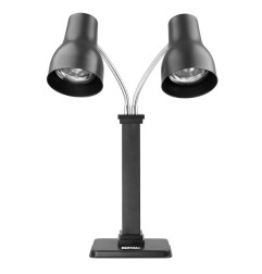 Lampe chauffante double sur pied Buffalo noir mat 2x250 W