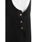 Salopette à plastron et bretelles en toile de coton Southside noir S